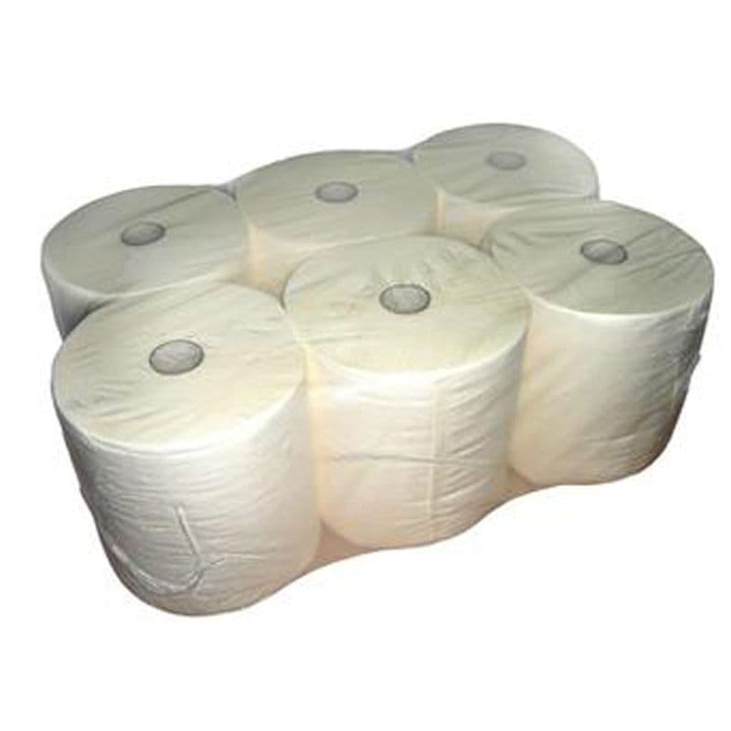 Lot 6 rouleaux essuie-mains ouate gaufrée 2 plis - Image 1