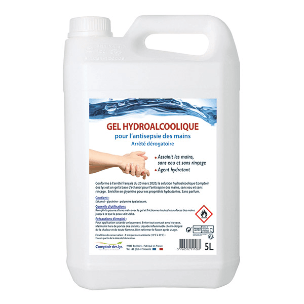 Gel hydroalcoolique professionnel – Bidon 5L - Image 1