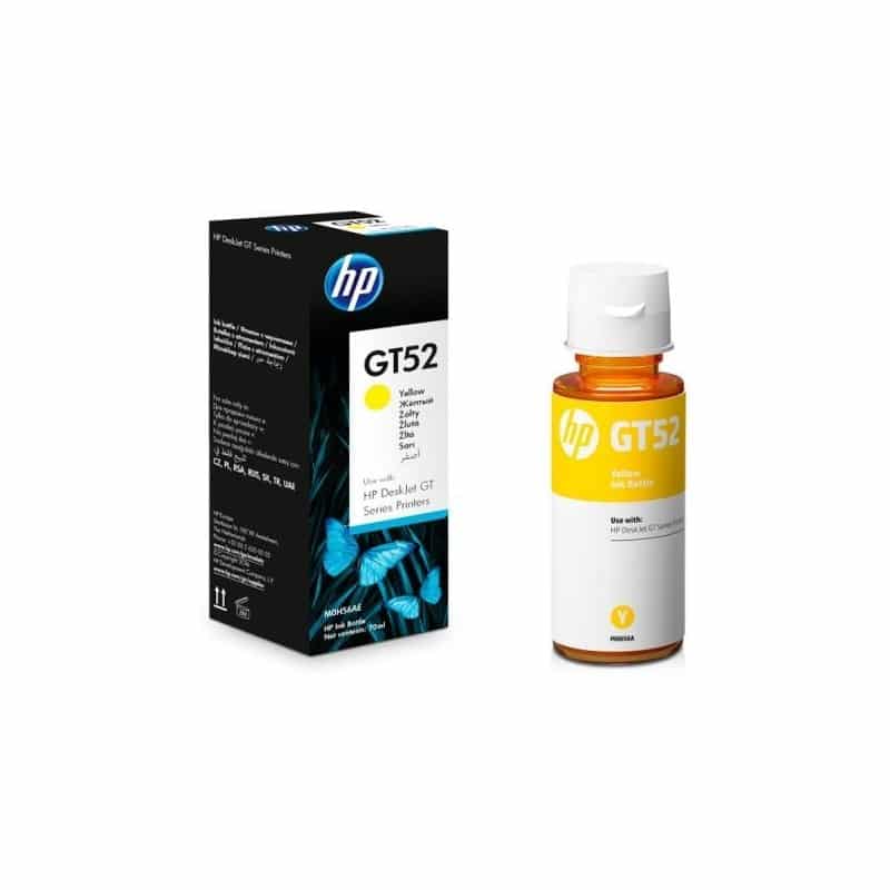 Bouteille d’encre HP GT52 Jaune Original – Impressions nettes et durables